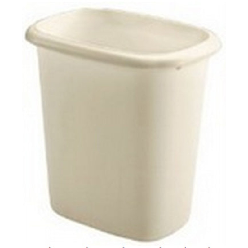 WHT 6QT VANITY WASTEBASKET