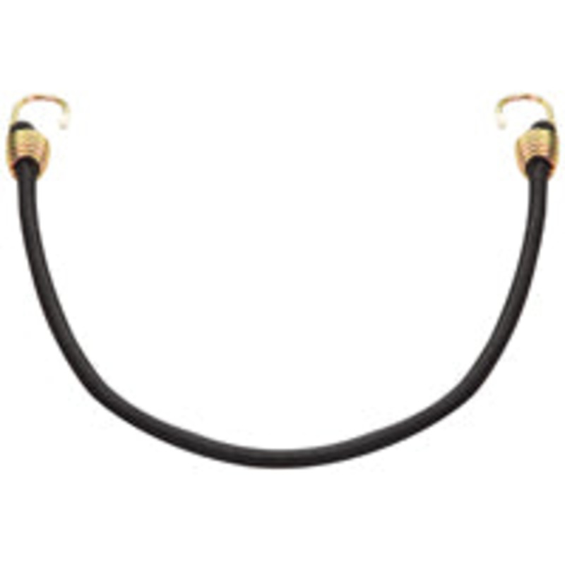 ProSource Bungee Stretch Cord, 10 mm Dia, 24 in L, Polypropylene, Black, Hook End