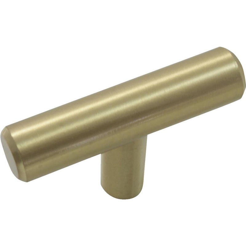Laurey 2 In. Satin Brass Steel T-Bar Knob