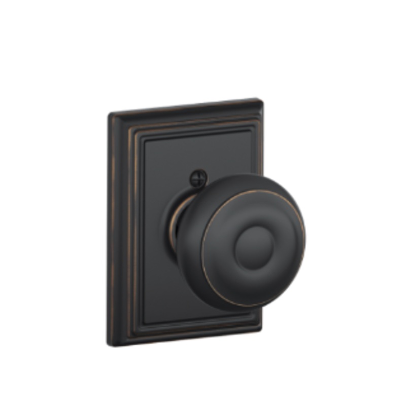 Schlage Georgian Knob with Addison trim Non-turning Lock