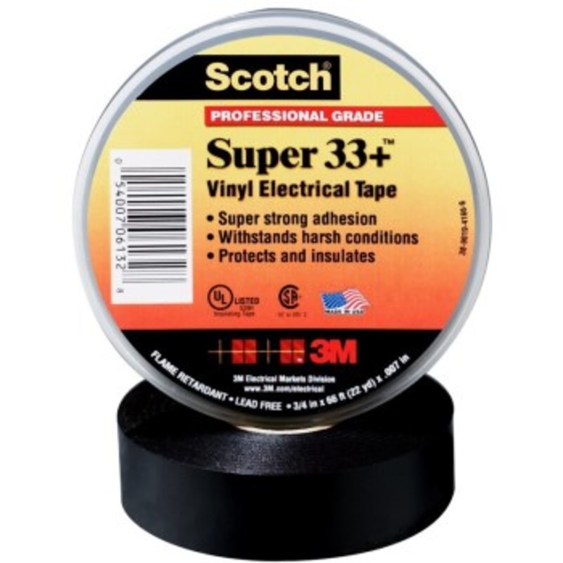 3M 05400706132 Electrical Tape – 0.75 inch x 66 feet