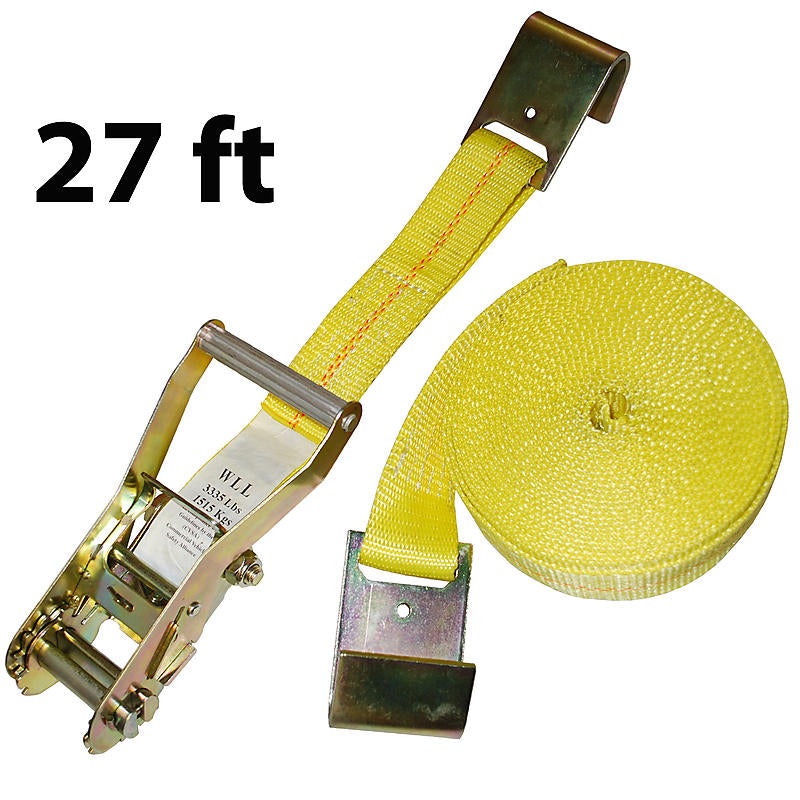 Ratchet Straps USA 2 x 27′ Ratchet Strap w/Flat Hooks