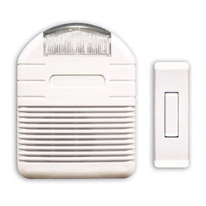 Plug-In Strobe Door Chime, White