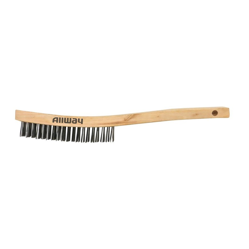 Allway Tools (WBC319) Curved Wood Handle Wire Brush